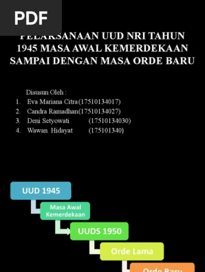 Pelaksanaan Uud Nri Tahun 1945 Masa Awal Kemerdekaan