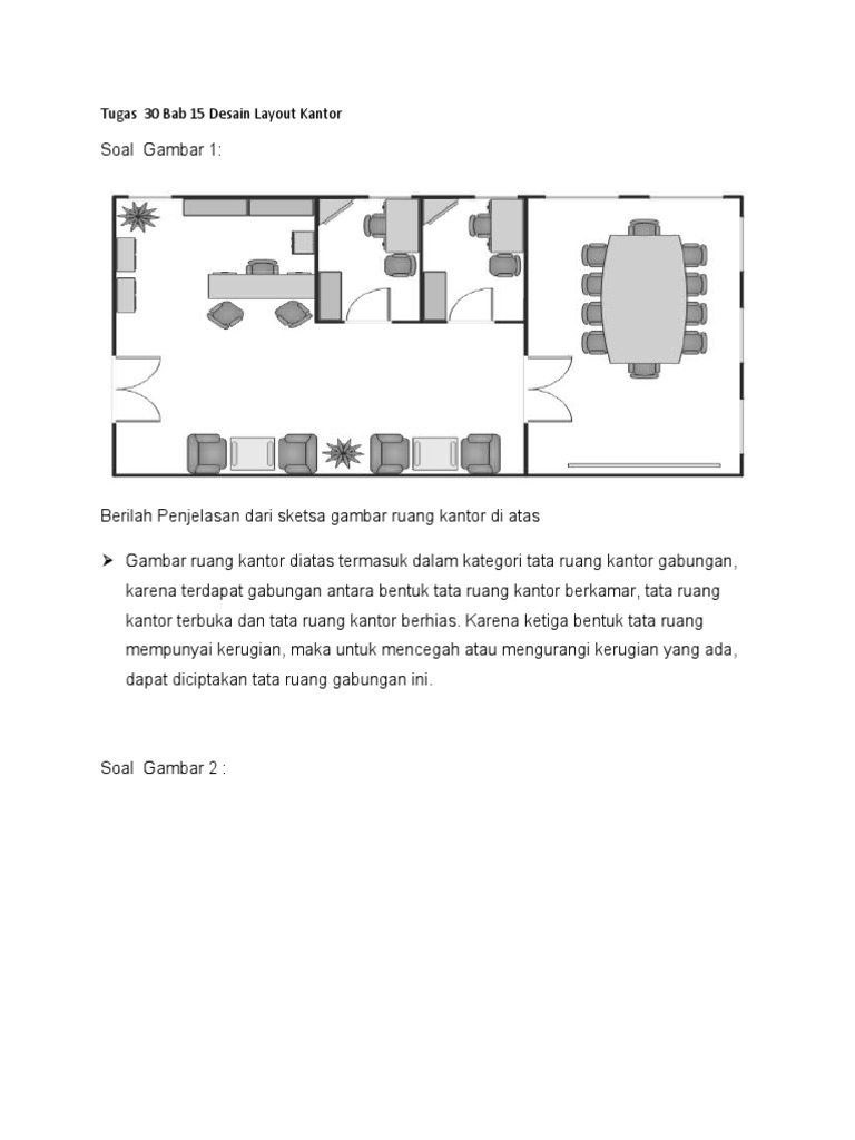 Tugas 30 Bab 15 | PDF - Denah Tata Ruang Kantor Yang Baik