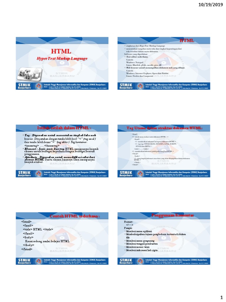 Materi HTML | PDF