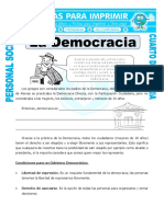 Ficha Que Es Democracia Para Cuarto de Primaria