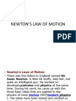 Newton's Law of Motion