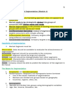 Market Segmentation (Module 4)