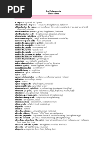 Hair Salon Vocabulary