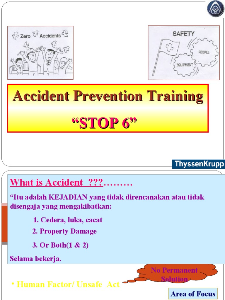 Pelatihan Pencegahan Kecelakaan STOP 6 | PDF