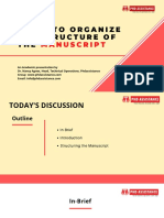 Steps To Organize The Structure of The Manuscript - Phdassistance