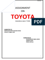Assignment in Toyota Motor Corporation