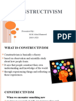 Constructivism: Presented By: H.M Afzal Hameed 2019-1523