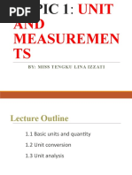 Chapter 1 Unit and Measurement