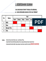 Jadwal Kebersihan Kos