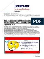 Boe (Boiler Operation Engineer) Short Type Question Answer-2 For Examination - Askpowerplant
