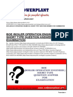 Boe (Boiler Operation Engineer) Short Type Question Answer For Examination - Askpowerplant