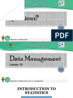 Lesson 10 Data Management