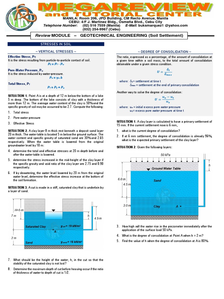 Review Module 22 Geotechnical 3 Nov 2020 | PDF | Soil | Horticulture ...