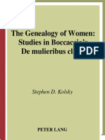 Stephen Kolsky - The Genealogy of Women - Studies in Boccaccio's de Mulieribus Claris (Studies in The Humanities (New York, N.Y.), V. 62.)