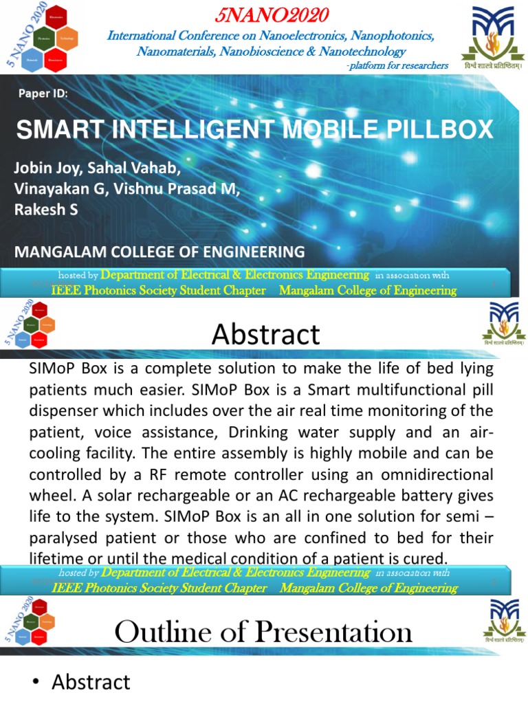Smart Intelligent Mobile Pillbox | PDF | Electric Motor | Electronics