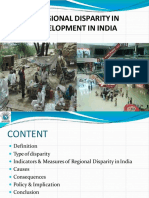 Regional Disparity in Development in India