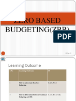 Zero Based Budgeting (ZBB)