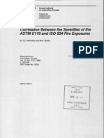 Correlation Between The Severities of The Astm and IS0 Fire Exposures