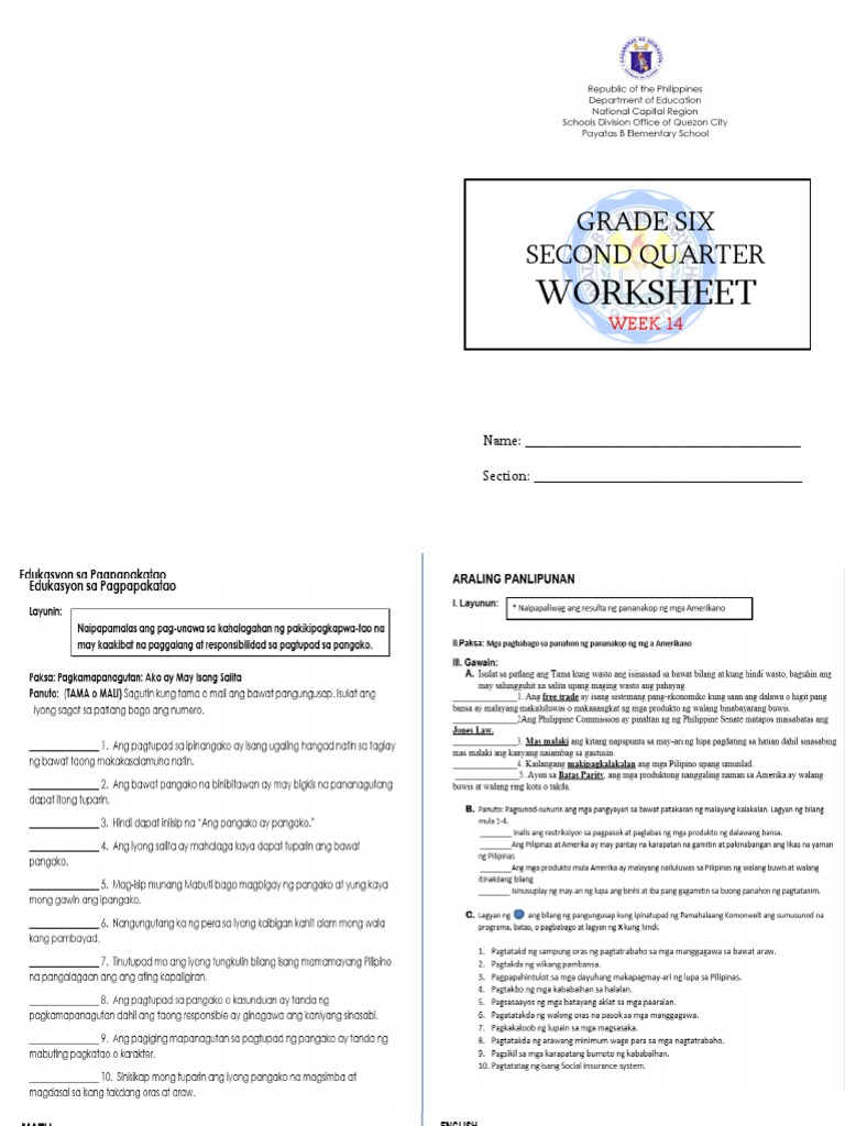 Worksheet Week 14 | PDF