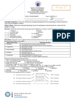 Science 6 q2 Worksheet Week 17