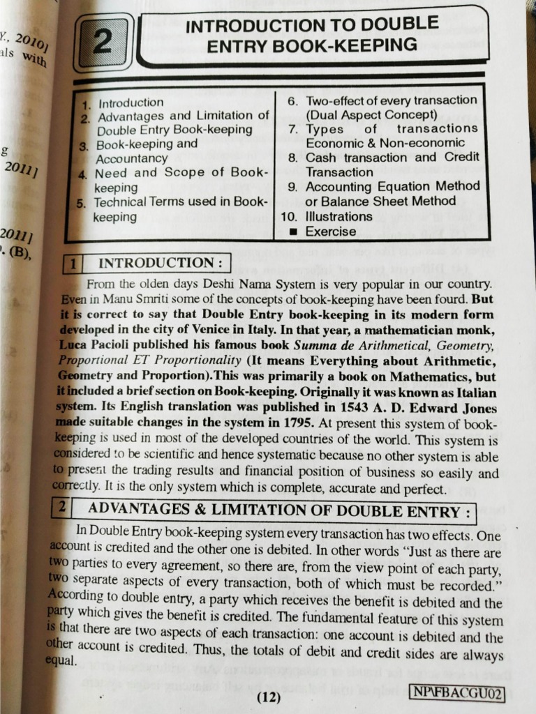 CHAPTER 2 Double Entry | PDF