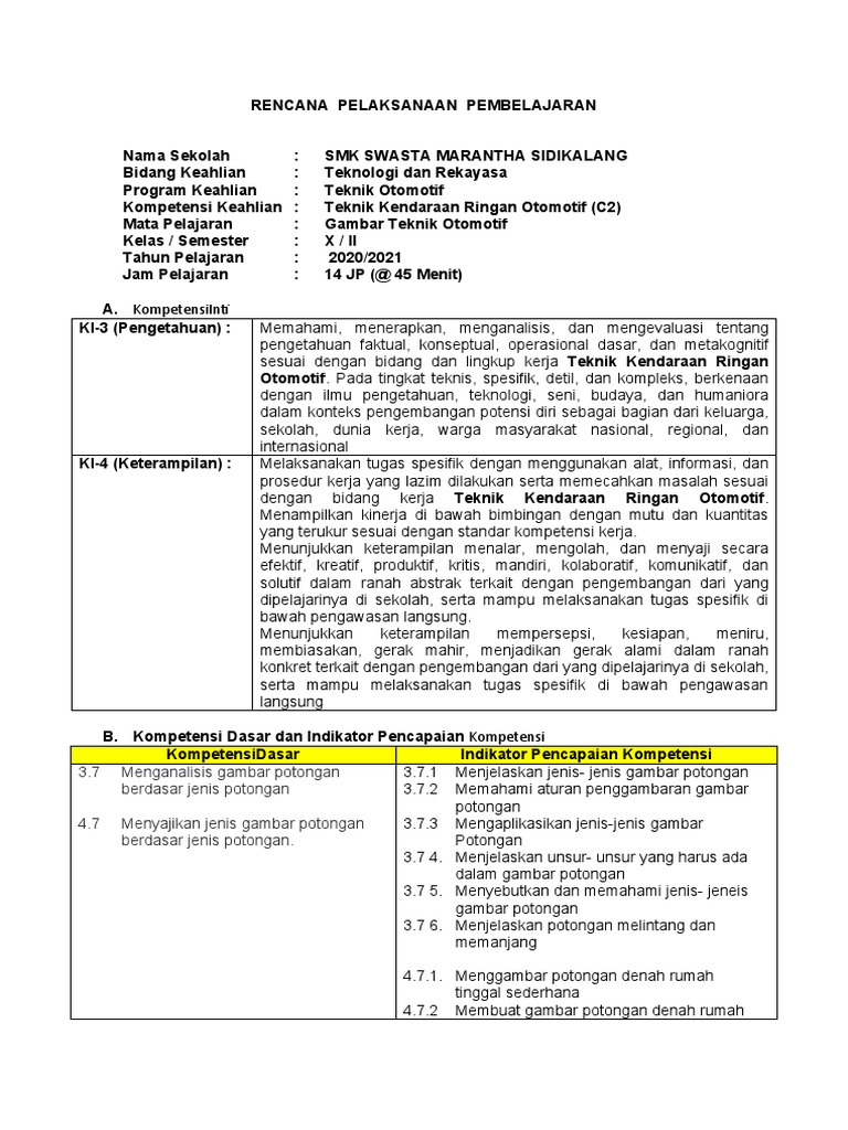 Menganalisis Gambar Potongan Berdasar Jenis Potongan | PDF