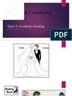 Unit 1 Vocabulary: Steps To Academic Reading