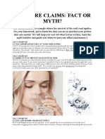 Skincare Claims: Fact or Myth?