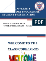 Bilkent University Preparatory Programme Student Presentation