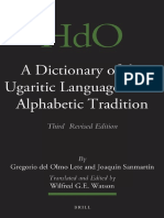 A Dictionary of The Ugaritic Language in The Alphabetic Tradition ThirdRevisedEdition