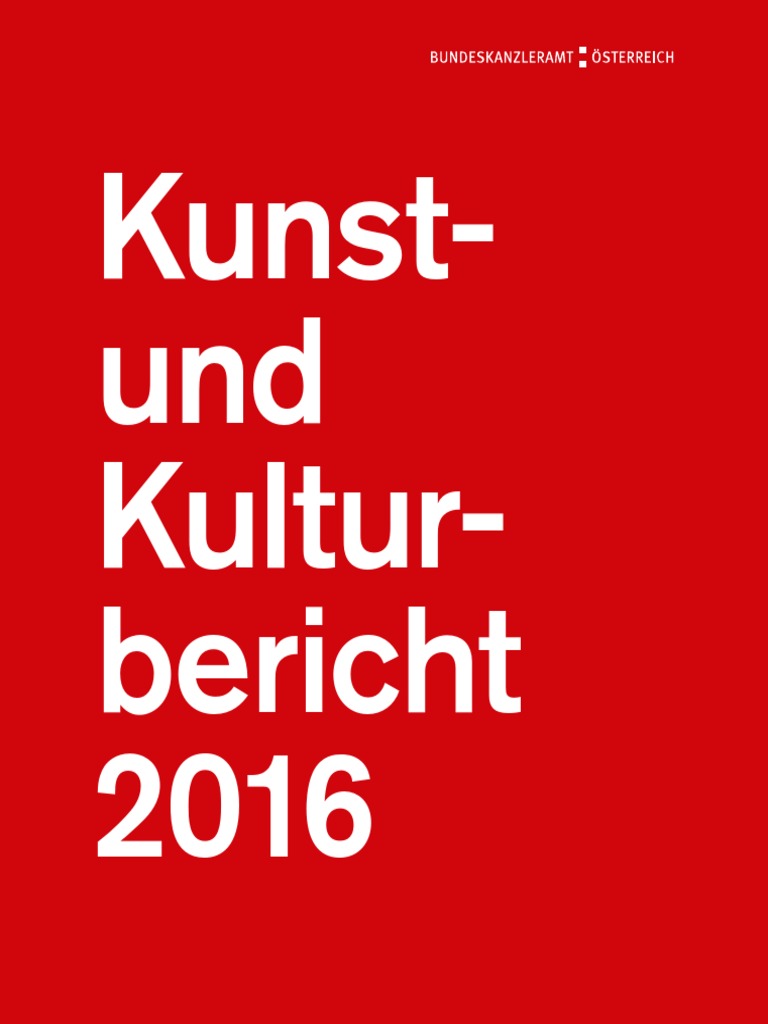 Kunst Und Kulturbericht 2016