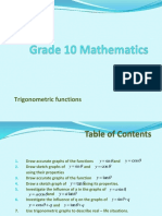Trigonometric Functions Grade 10