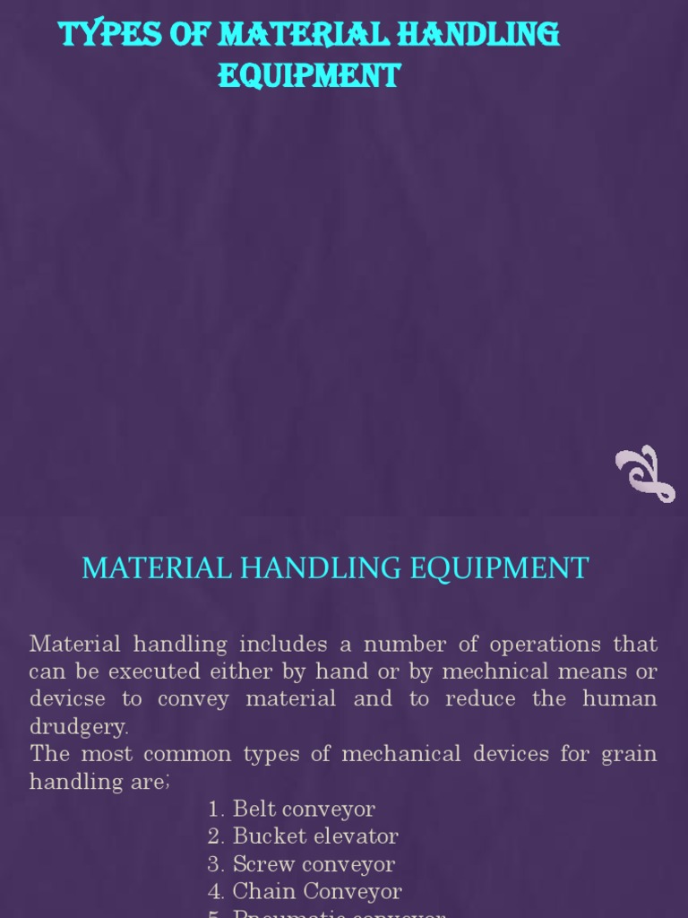 Types and Working Principles of Common Material Handling Equipment PDF Belt (Mechanical