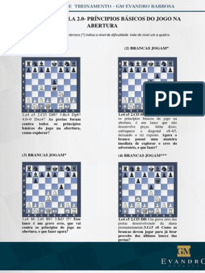 Os 3 Princípios Básicos da Abertura no Xadrez 