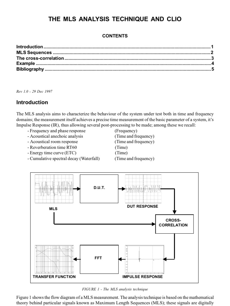MLS Analysis Technique Overview | PDF | Electrical Engineering | Algorithms