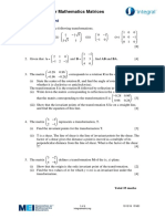 Matrices and Transformations Integral Topic Assessment