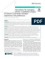 Psychological Interventions For Managing Postpartum Psychosis: A Qualitative Analysis of Women 'S and Family Members' Experiences and Preferences