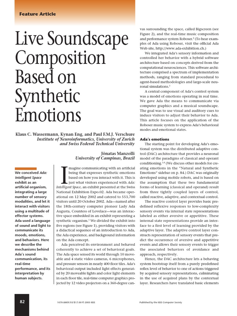 Live Soundscape Composition Based On Syn | PDF | Emotions | Anger