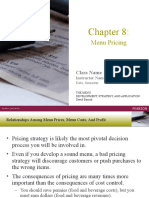Chapter Eight Menu Pricing