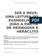 Ser e Deus – Uma Leitura Do Evangelho de João a Partir de Heidegger e Heráclito (Revista) - Texto Publicado
