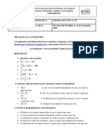 Guía de ecuaciones e inecuaciones de octavo grado