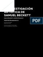 La Investigacion Artistica. Beckett