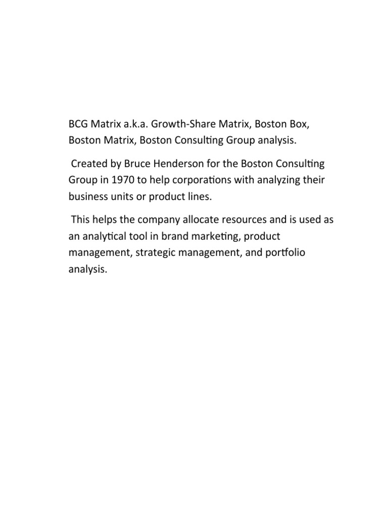 BCG Matrix Project | PDF | Economies