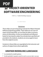 Object-Oriented Software Engineering: UNIT 03: Unified Modeling Language