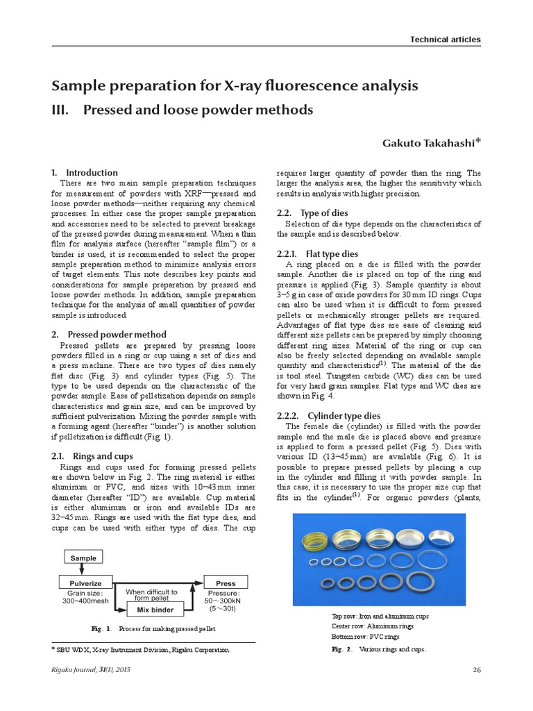 XRF Sample Preparation Guide | PDF | Chemistry | Physical Sciences