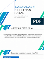 Dasar Dasar Penelitian Sosial