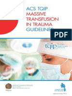 Massive Transfusion in Trauma: Acs Tqip