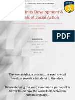 Community Organization and Models of Social Action