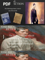 Rizal Retraction