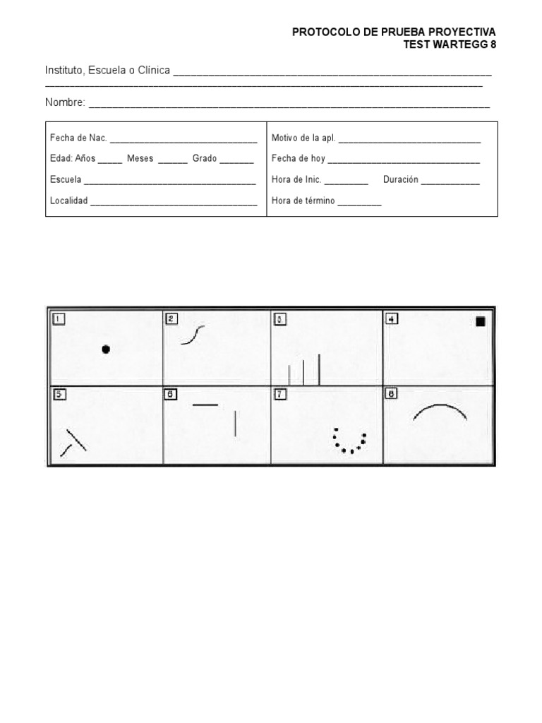 Protocolo Test Wartegg 8 | PDF
